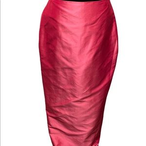 Vintage Satin Maxi Skirt